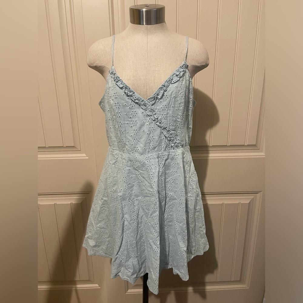 Light Blue Eyelet Dress‎